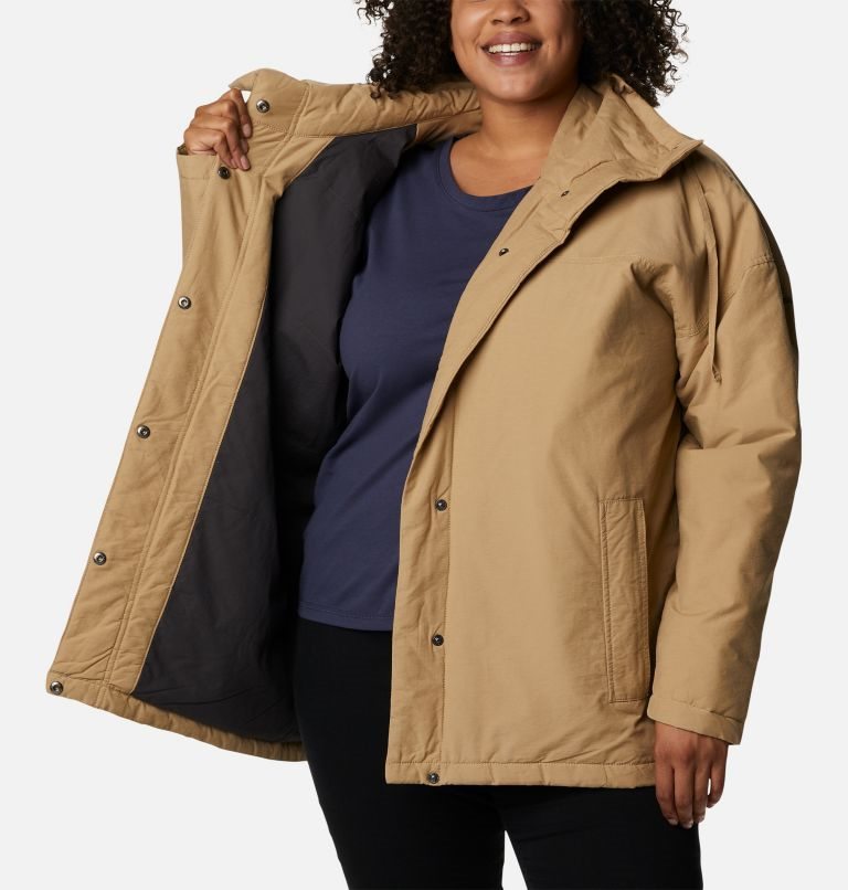 Women's Columbia Maple Hollow Insulated Jackets Light Brown | Plus Size CA-R3L10